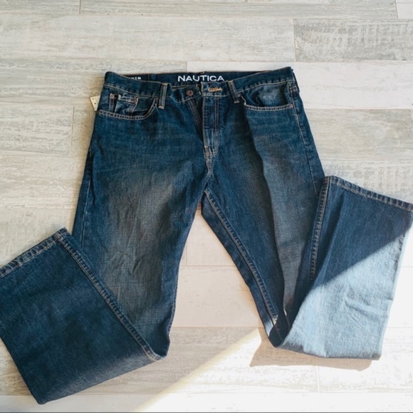 NAUTICA Jeans Co. NYC Relaxed Fit Dark 34W 32L Men - Picture 9 of 10